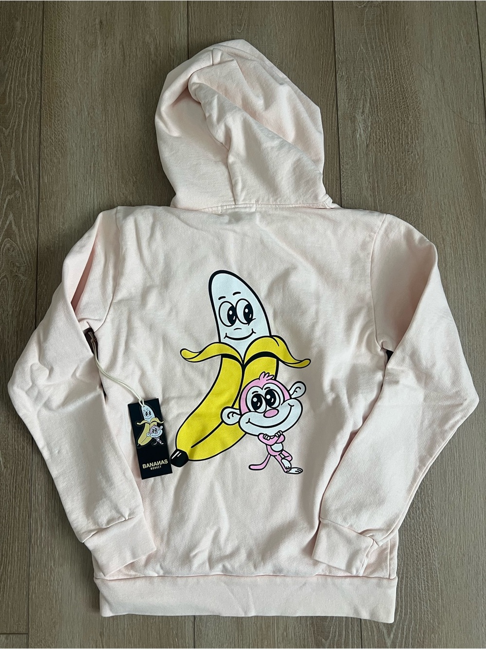 NWT Bananas Monkey Light Pink Hoodie Women’s size M
